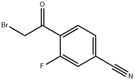 Benzonitrile, 4-(2-bromoacetyl)-3-fluoro- Structure