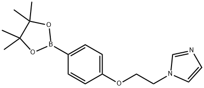 1-{2-[4-(4,4,5,5-tetramethyl-1,3,2-dioxaborolan-2-yl)phenoxy]ethyl}imidazole Structure