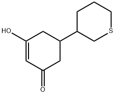 2-Cyclohexen-1-one, 3-hydroxy-5-(tetrahydro-2H-thiopyran-3-yl)- Structure