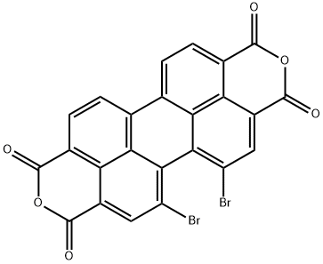 Perylo[3,4-cd:9,10-c'd']dipyran-1,3,8,10-tetrone, 5,6-dibromo- Structure