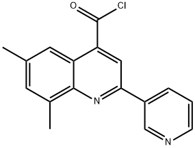 4-Quinolinecarbonyl chloride, 6,8-dimethyl-2-(3-pyridinyl)- 구조식 이미지