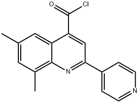 4-Quinolinecarbonyl chloride, 6,8-dimethyl-2-(4-pyridinyl)- Structure