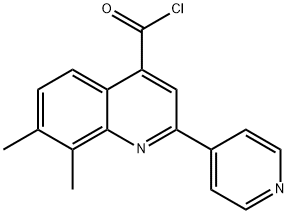 4-Quinolinecarbonyl chloride, 7,8-dimethyl-2-(4-pyridinyl)- 구조식 이미지