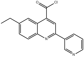 4-Quinolinecarbonyl chloride, 6-ethyl-2-(3-pyridinyl)- Structure