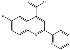 4-Quinolinecarbonyl chloride, 6-chloro-2-(2-pyridinyl)- Structure