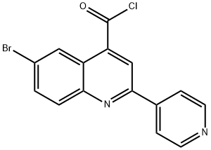 4-Quinolinecarbonyl chloride, 6-bromo-2-(4-pyridinyl)- Structure