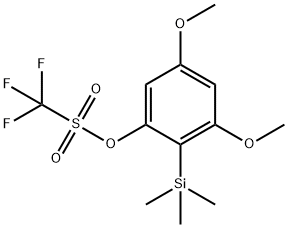 Methanesulfonic acid, 1,1,1-trifluoro-, 3,5-dimethoxy-2-(trimethylsilyl)phenyl ester 구조식 이미지