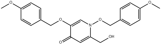 4(1H)-Pyridinone, 2-(hydroxymethyl)-1,5-bis[(4-methoxyphenyl)methoxy]- Structure