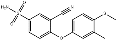 Benzenesulfonamide, 3-cyano-4-[3-methyl-4-(methylthio)phenoxy]- Structure