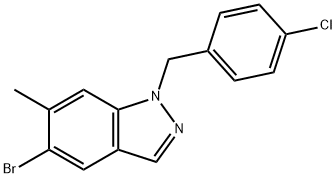 1H-Indazole, 5-bromo-1-[(4-chlorophenyl)methyl]-6-methyl- Structure