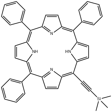 5-(trimethylsilylethynyl)-10,15,20-(triphenyl)porphyrin Structure