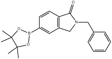 1H-Isoindol-1-one, 2,3-dihydro-2-(phenylmethyl)-5-(4,4,5,5-tetramethyl-1,3,2-dioxaborolan-2-yl)- Structure