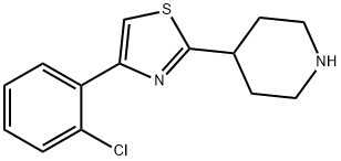 Piperidine, 4-[4-(2-chlorophenyl)-2-thiazolyl]-, hydrochloride (1:1) Structure