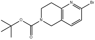 tert-butyl 2-bromo-7,8-dihydro-1,6-naphthyridine-6(5H)-carboxylate Structure