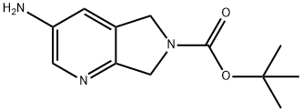 6H-Pyrrolo[3,4-b]pyridine-6-carboxylic acid, 3-amino-5,7-dihydro-, 1,1-dimethylethyl ester 구조식 이미지