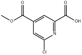 6-chloro-4-(methoxycarbonyl)pyridine-2-carboxylic acid Structure