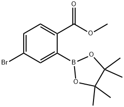 methyl 4-bromo-6-(4,4,5,5-tetramethyl-1,3,2-dioxaborolan-2-yl)benzoate Structure