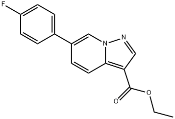 Pyrazolo[1,5-a]pyridine-3-carboxylic acid, 6-(4-fluorophenyl)-, ethyl ester 구조식 이미지