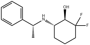 (1R,6S)-2,2-difluoro-6-(((R)-1-phenylethyl)amino)cyclohexanol Structure