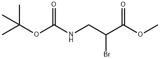 Propanoic acid, 2-bromo-3-[[(1,1-dimethylethoxy)carbonyl]amino]-, methyl ester 구조식 이미지