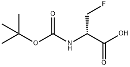 (S)-2-((tert-butoxycarbonyl)amino)-3-fluoropropanoic acid 구조식 이미지