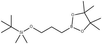 1,3,2-Dioxaborolane, 2-[3-[[(1,1-dimethylethyl)dimethylsilyl]oxy]propyl]-4,4,5,5-tetramethyl- Structure