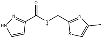 N-[(4-methyl-1,3-thiazol-2-yl)methyl]-1H-pyrazole-
3-carboxamide Structure