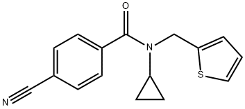 Benzamide, 4-cyano-N-cyclopropyl-N-(2-thienylmethyl)- 구조식 이미지