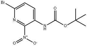 Carbamic acid, N-(6-bromo-2-nitro-3-pyridinyl)-, 1,1-dimethylethyl ester 구조식 이미지