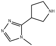 4H-1,2,4-Triazole, 4-methyl-3-(3-pyrrolidinyl)- Structure