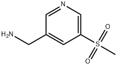 3-Pyridinemethanamine, 5-(methylsulfonyl)- 구조식 이미지