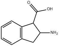 1H-Indene-1-carboxylic acid, 2-amino-2,3-dihydro- Structure