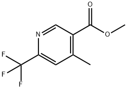 3-Pyridinecarboxylic acid, 4-methyl-6-(trifluoromethyl)-, methyl ester Structure