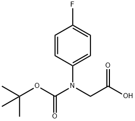 Glycine, N-[(1,1-dimethylethoxy)carbonyl]-N-(4-fluorophenyl)- Structure