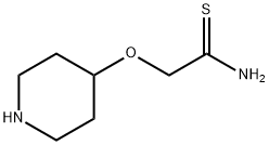 Ethanethioamide, 2-(4-piperidinyloxy)- Structure