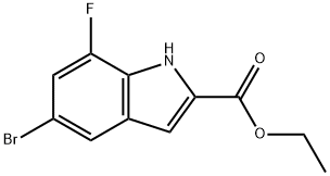 1H-Indole-2-carboxylic acid, 5-bromo-7-fluoro-, ethyl ester Structure