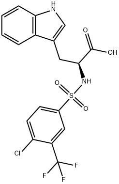 L-Tryptophan, N-[[4-chloro-3-(trifluoromethyl)phenyl]sulfonyl]- 구조식 이미지