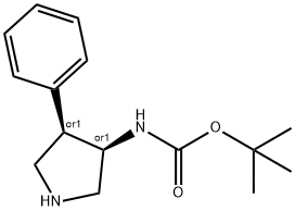 TERT-BUTYL (3S,4S)-4-PHENYLPYRROLIDIN-3-YLCARBAMATE Structure