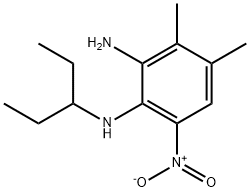 1,2-Benzenediamine, N1-(1-ethylpropyl)-3,4-dimethyl-6-nitro- Structure