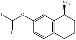 1-Naphthalenamine, 7-(difluoromethoxy)-1,2,3,4-tetrahydro-, (1S)- Structure