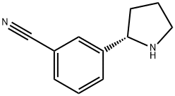 3-((2S)PYRROLIDIN-2-YL)BENZENECARBONITRILE 구조식 이미지