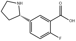 (S)-2-FLUORO-5-(PYRROLIDIN-2-YL)BENZOIC ACID HCL Structure