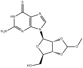 2'',3''-O-(Methoxymethylene)-6-thio-guanosine Structure