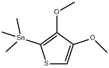 Stannane, (3,4-dimethoxy-2-thienyl)trimethyl- Structure