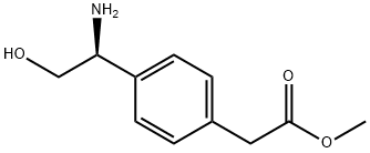 Benzeneacetic acid, 4-[(1S)-1-amino-2-hydroxyethyl]-, methyl ester Structure