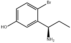 3-((R)-1-aminopropyl)-4-bromophenol Structure