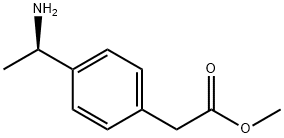 Benzeneacetic acid, 4-[(1R)-1-aminoethyl]-, methyl ester Structure