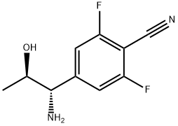 4-((1S,2R)-1-AMINO-2-HYDROXYPROPYL)-2,6-DIFLUOROBENZENECARBONITRILE Structure