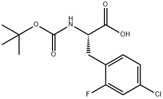 (Tert-Butoxy)Carbonyl L-2-Fluoro-4-chlorophe 구조식 이미지