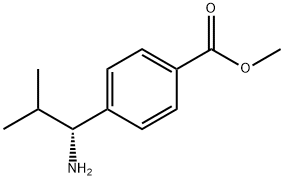 Benzoic acid, 4-[(1R)-1-amino-2-methylpropyl]-, methyl ester 구조식 이미지